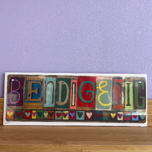 Arwydd tun - Bendigedig