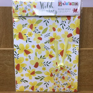 Pecyn papur lapio Cennin pedr - Daffodils Gift wrap pack