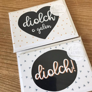 Pecyn Diolch/Diolch o galon (4 carden)