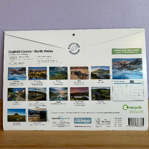 Calendar with scenic images of North Wales