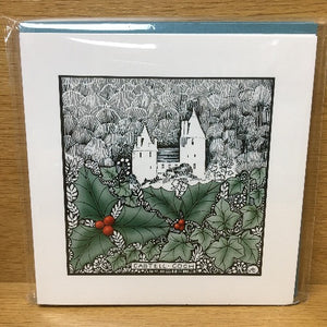 Pecynnau Cardiau Nadolig Caerdydd - Welsh Christmas Cards - Castell Coch Christmas Card