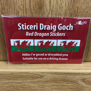 Sticeri Draig Goch / Red Dragon Stickers