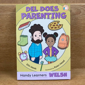 Del does Sport - Del does Parenting - Welsh learners books - books to help learn welsh - welsh bookshop